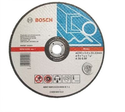 Disco de Corte 9X1/8X7/8  Metal/Acero Bosch