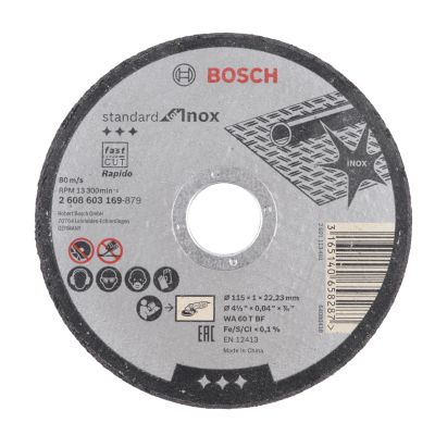 Disco Corte 4 1/2x0,04x7/8 Inox Bosch