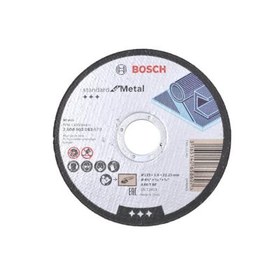 Disco de Corte Standard 4.1/2x1/16x7/8 Metal Bosch