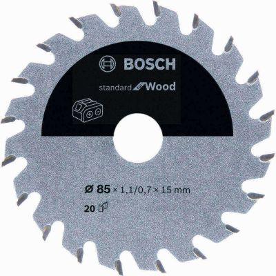 Disco Serra Circular Bosch Standard for Wood ø85x15mm 20D