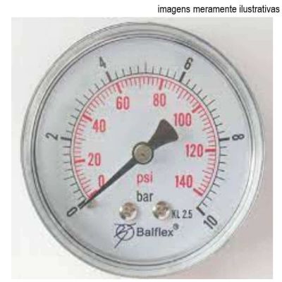 Manômetro Seco 0 a 25 Bar 0 a 360 psi Balflex
