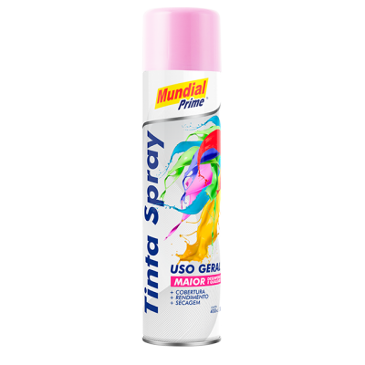 Tinta Spray Rosa 400ml- Mundial Prime