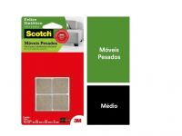 Feltro Sintético para Móveis Pesados 3M Scotchâ Quadrado Marrom Grande - 12 unidades