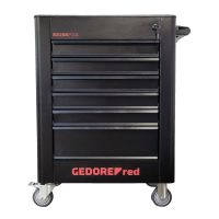 Carro 6 Gavetas com 220 Ferramentas Preto Gedore Red