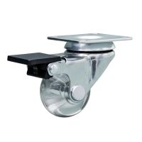 Rodízio Giratório 1.3/8 Pol com Freio Roda Gel Transparente 30kg Colson