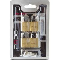 4 Cadeados LT-20 Chaves Iguais Pado