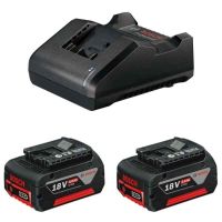 Kit Bosch 2 baterias de lítio GBA 18V e Carregador Bivolt 18V