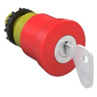 Botão Emergência CSW-BESY-WH com Chave Yale Gira Solta Vermelho Weg
