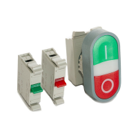 Botão Duplo Econômico Pulsador 22mm de Resina CEW-BDM-11000000 Weg