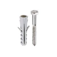 Bucha De Nylon 8cm Com Parafuso Bemfixa