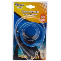 Cadeado Fléxivel Segredo para Bicicleta 80cm Azul CB-88 Western