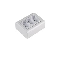 Caixa de Sobrepor com 3 Tomadas 2P+T 10 A 250 V LizFlex Branca Tramontina