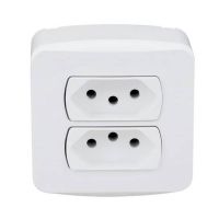 Caixa Sobrepor 2 Tomadas 2P+T Branco Schneider Eletric