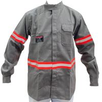 Camisa Unifort com Refletivo NR10 Cinza Tamanho G Sayro