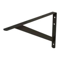 Cantoneira Preta De Ferro Leve 40 cm Hayner 