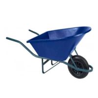 Carrinho de Mão Com Caçamba Plástica  Azul 90 Litros Esfera