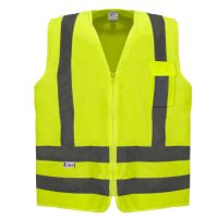 Colete Refletivo Amarelo com Bolso Tamanho XG Kalipso