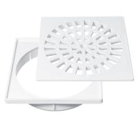 Conjunto Grelha + Porta Grelha Quadrada 150mm Herc