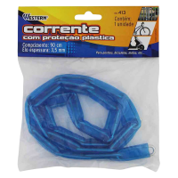 Corrente de Aço com Proteção Plástica 90cm x 3.5mm Western