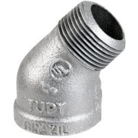 Cotovelo Galvanizado 45° 3/4" NPT Macho-Fêmea Tupy