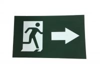 Placa de Sinalização 30 X 18 cm Rota Fuga a Direita