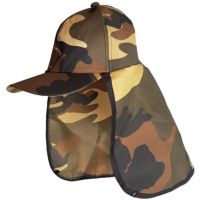 Boné De Pano Camuflado Marrom 