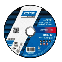 Disco de Corte para Inox BNA12  4.1/2x1/16"x7/8 Pol. Norton