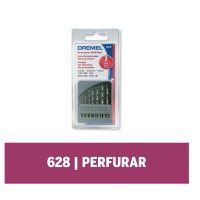 Dremel Kit De Brocas De Aço Rápido Para Madeira, Plástico, Ouro, Bronze, Latão E Alumínio - 7 Peças (Modelo 628)