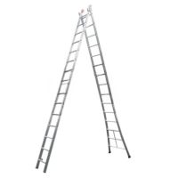 Escada de Alumínio 15 Degraus 2 Lances Alulev