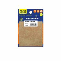 Protetor Adesivo Quadrado Em Feltro Para Móveis 99X99mm Bemfixa