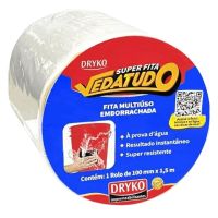 Fita Emborrachada Vedatudo Branco 100mm X 1,5m Dryko
