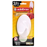 Gancho Plástico Adesivo Removível Adelbras 0821000003