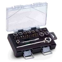 Jogo De Soquete Sextavado Com Encaixe 1/4" 25 Peças Belzer