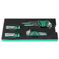 Jogo de Chaves Hexagonais e Torx com 34 Peças em Berço EVA ST09921G Sata