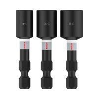 Jogo de Soquete Canhão Impact 3 Peças 1/4 5/16 3/8 Bosch