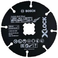 Disco de Corte Multimaterial Bosch X-LOCK Carbide 115mm
