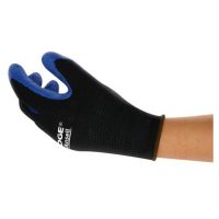 Luva Edge 48-305 Preta Azul Tamanho 9 Ansell