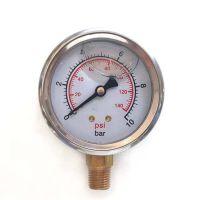 Manômetro Com Glicerina 0 a 10 BAR 0 a 140 PSI Balflex