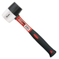 Martelo Borracha Preto e Branco Com Cabo em Fibra de Vidro Mtx