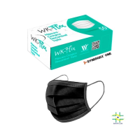 Máscara Cirúrgica Wk Tripla Camada Com Elástico Preto Caixa 50unid Genova