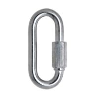 Mosquetão Oval com Trava Roscada 7mm Carbografite 