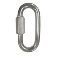 Mosquetão Oval Trava Roscada Inox 6mm Carbografite   