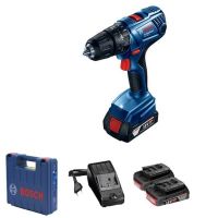 Parafusadeira e Furadeira de Impacto de ½” Bosch GSB 180-LI, 18V, com 2 Baterias 1,5Ah, 1 Carregador BIVOLT em Maleta Plástica