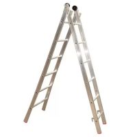 Escada Profissional Alumínio 2 Lances 6 Degraus Alulev