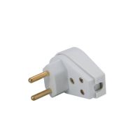 Plugue Angular 2P+T 10A 250 Volts Branco - 57402110 Tramontina