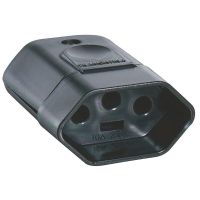 Plugue Fêmea Preto 2P+T 10 A 250 V Tramontina 57403053