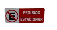Placa de Sinalização 19 X 7 cm Proibido Estacionar