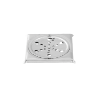 Ralo Grelha Quadrada 15x15cm Inox Pevilon