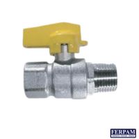 Registro Para Gás De Esfera Reta Macho Fêmea 1/2" Emmeti