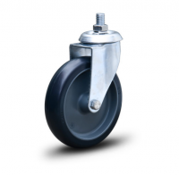 Rodízio Rosca Giratória com Roda em Borracha Plástica 85kg